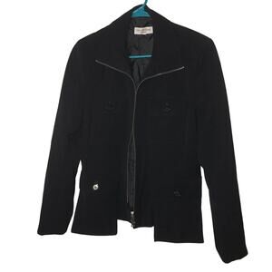 Ivan Grundahl Copenhagen lagenlook avant garde black zipper jacket size M moto